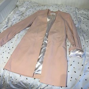 Calvin Klein pink blazer with satin inside